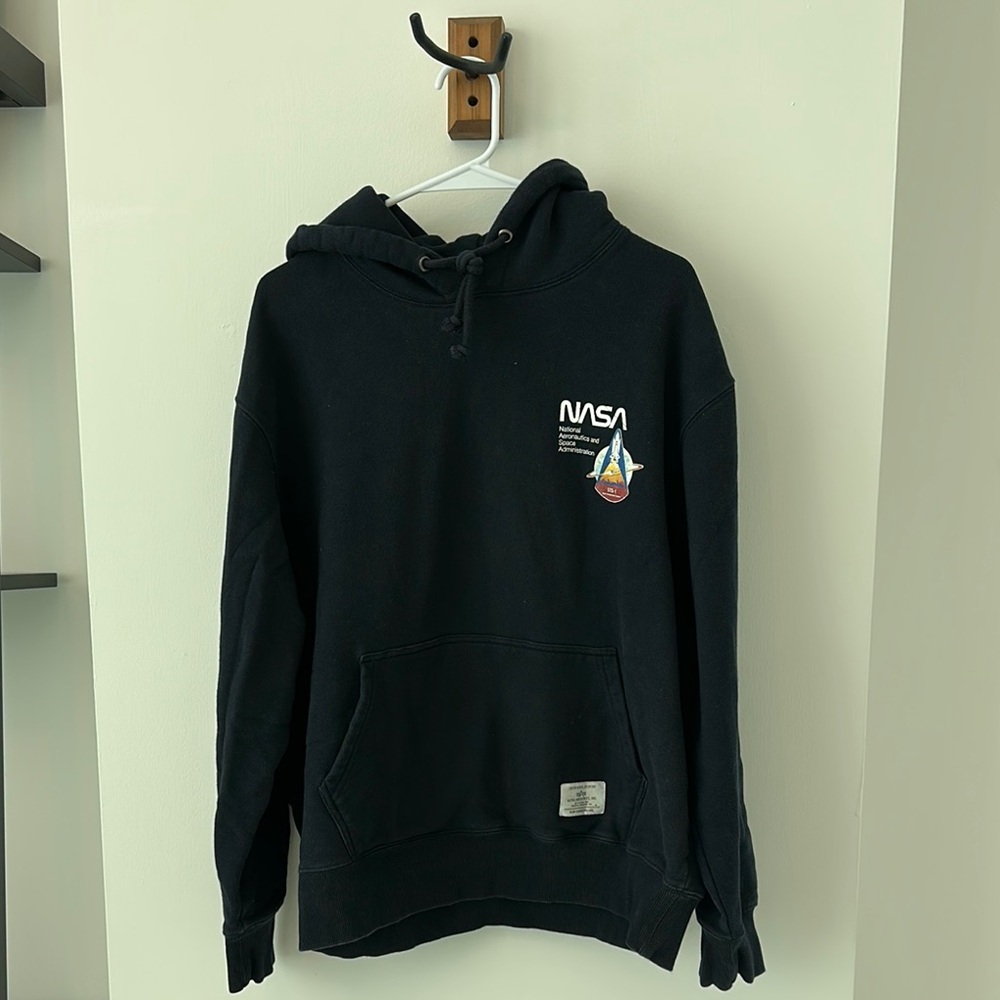 Alpha Industries Navy Hoodie Sweatshirt
